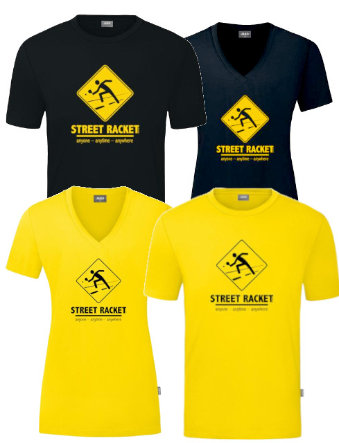 Street Racket Schulshirts - ab 20 Stück schwarz & gelb